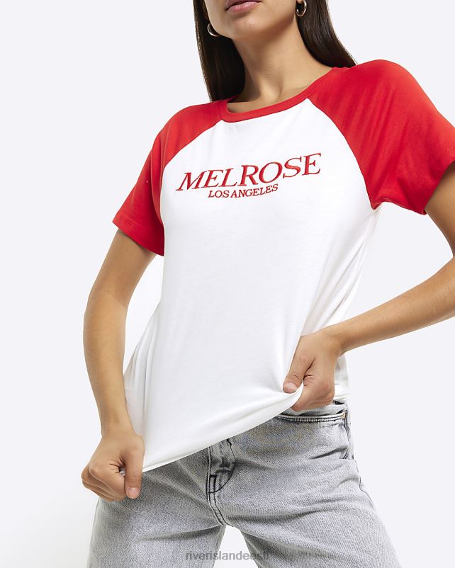 kehakate valge naised River Island graafiline t-särk 44TLL657