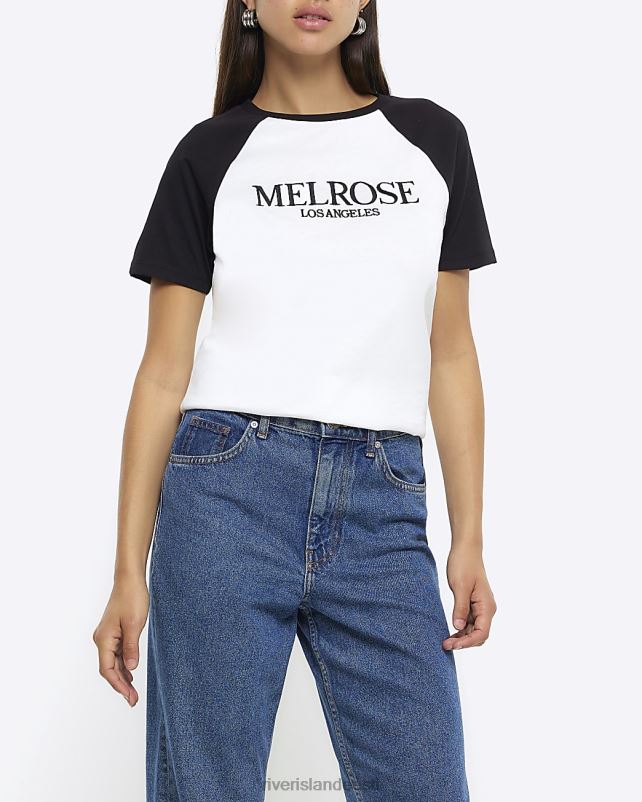 kehakate valge naised River Island graafiline t-särk 44TLL658