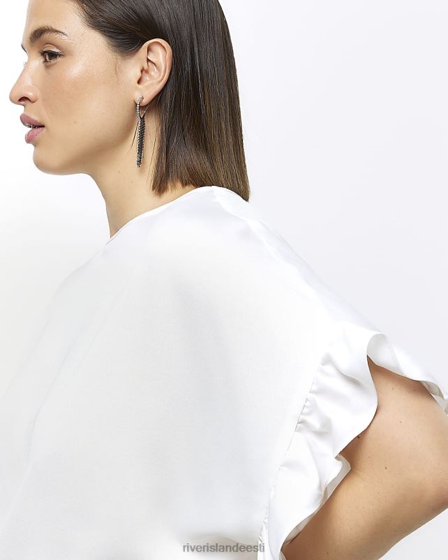 kehakate valge naised River Island pluss sats varrukatega T-särk 44TLL5072