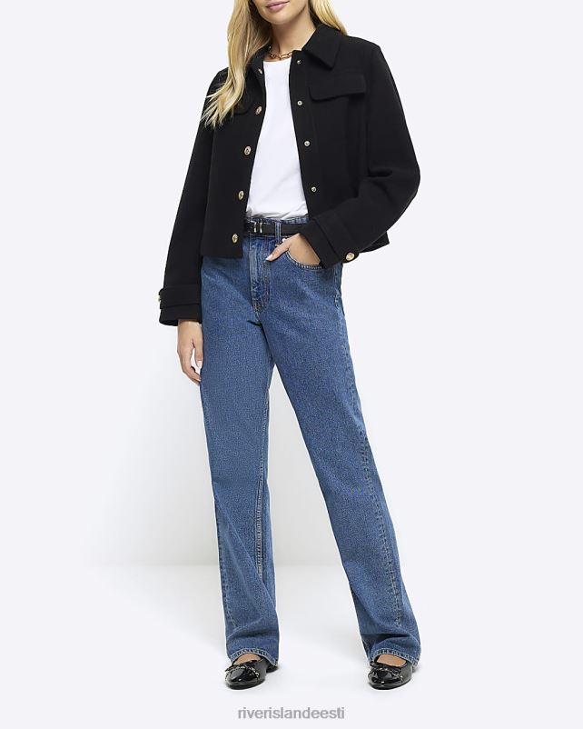 kehakate valge naised River Island rullitud varrukatega t-särk 44TLL706