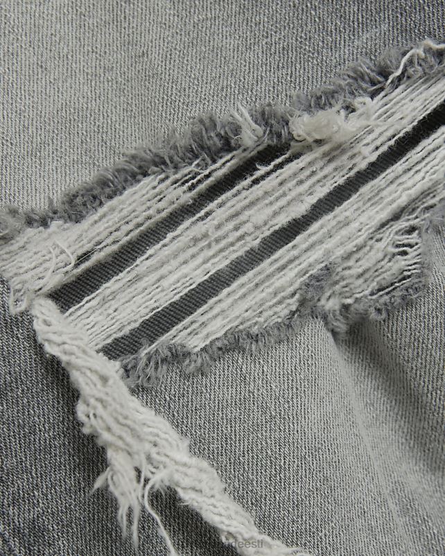 kehakate hall naised River Island rebitud kõrge vöökohaga õhukesed sirged teksad 44TLL4243