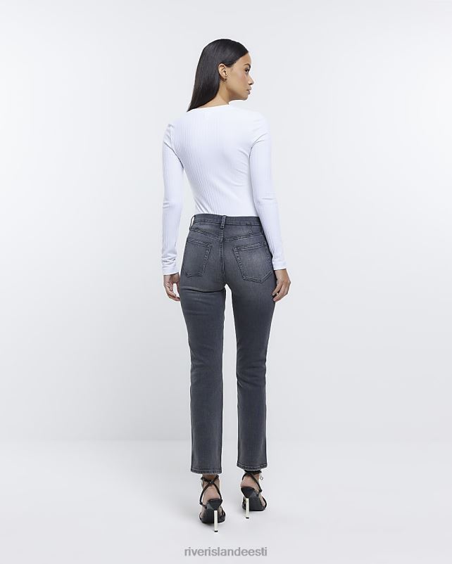 kehakate must naised River Island õhukesed sirge säärega teksad 44TLL1384