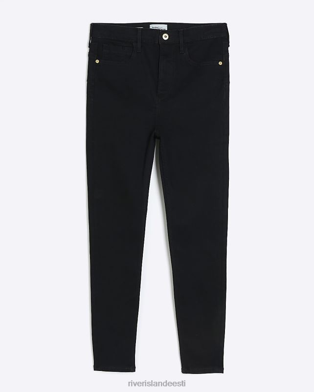 kehakate must naised River Island kõrgel kõrgusel kujundatud kitsad teksad 44TLL4022