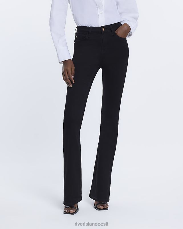 kehakate must naised River Island keskmise kõrgusega laienevad teksad 44TLL1973