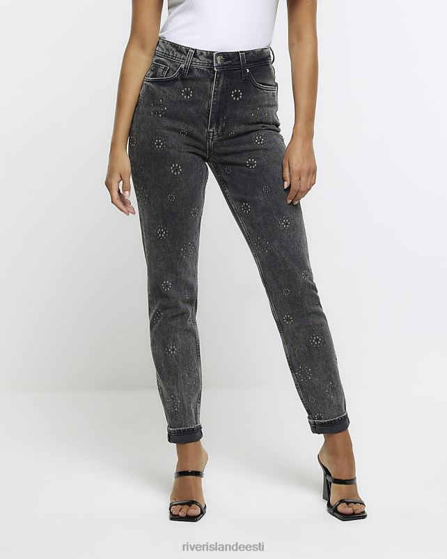 kehakate must naised River Island naastud mom teksad 44TLL4363