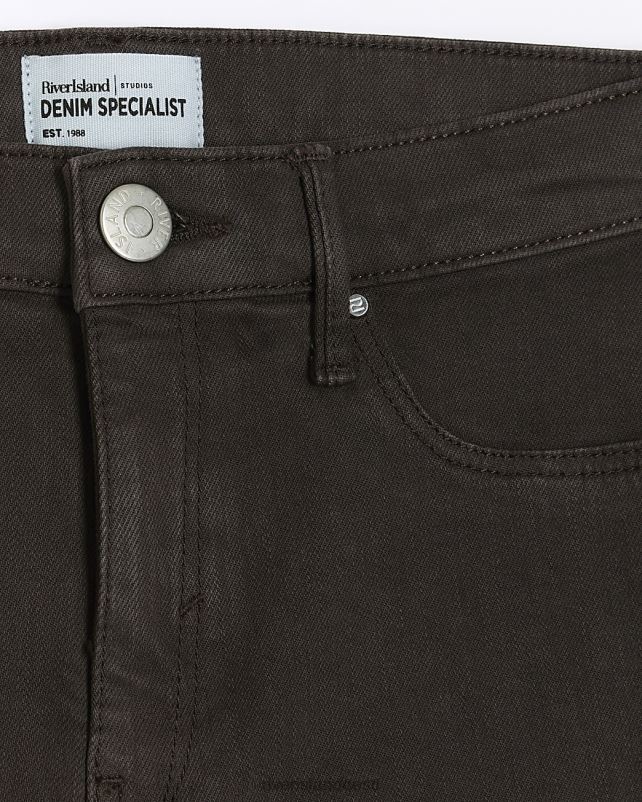 kehakate pruun naised River Island molly mid rise bum sculpt kitsad teksad 44TLL4100