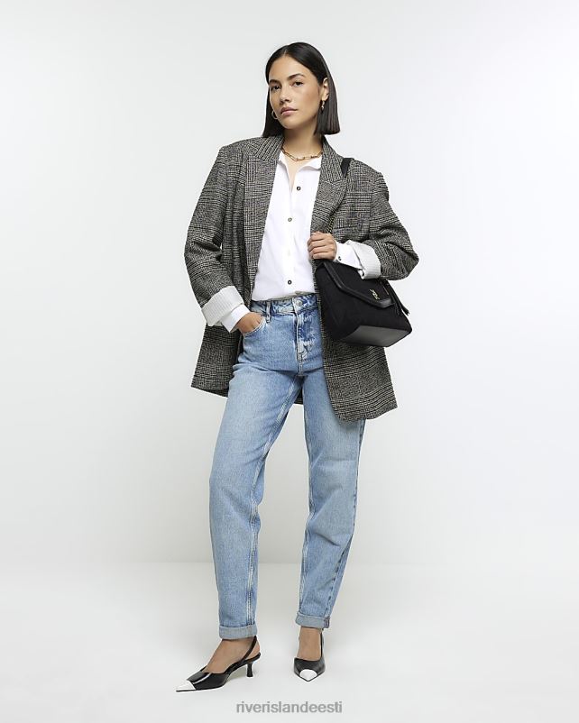 kehakate sinine naised River Island kõrge vöökohaga pingevabad teksad 44TLL3872