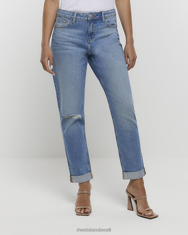 kehakate sinine naised River Island lõdvestunud sirge säärega teksad 44TLL4673