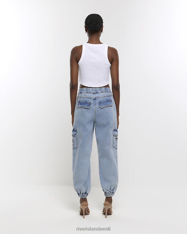 kehakate sinine naised River Island mansettidega cargo teksad 44TLL921