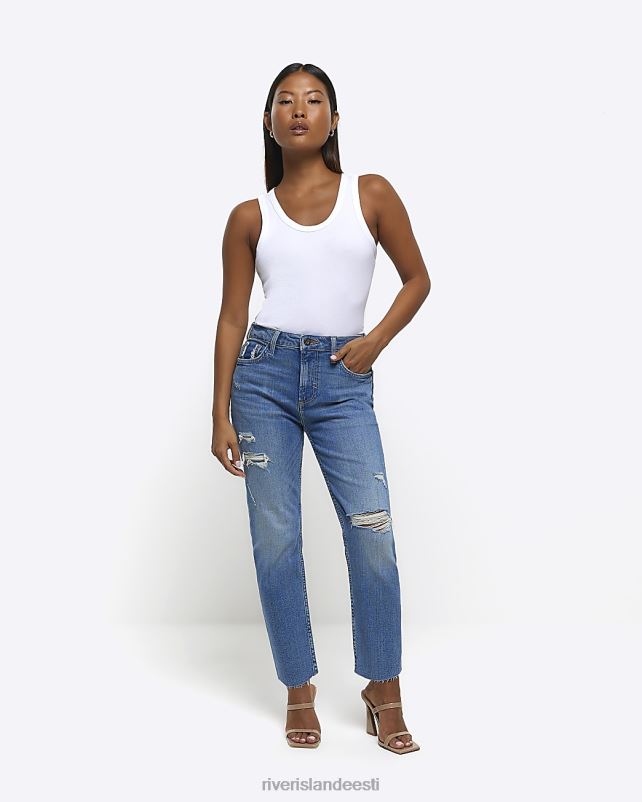 kehakate sinine naised River Island peenikesed sirged rebenenud teksad 44TLL5248