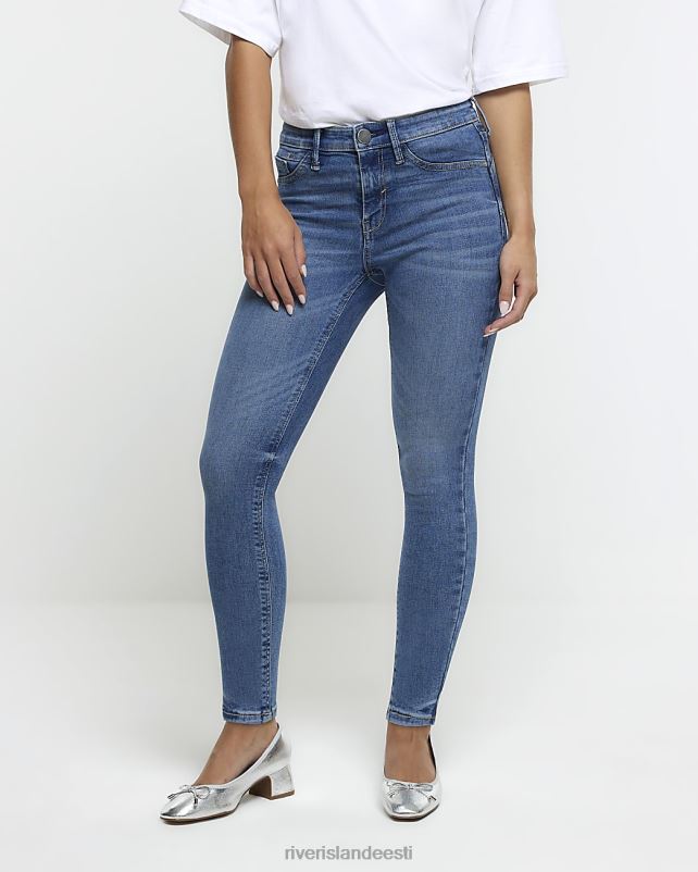 kehakate sinine naised River Island petite skinny fit bum sculpt teksad 44TLL5220