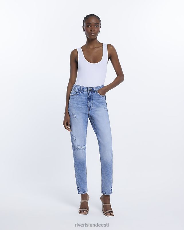 kehakate sinine naised River Island rebitud skulptuursed mom teksad 44TLL1952
