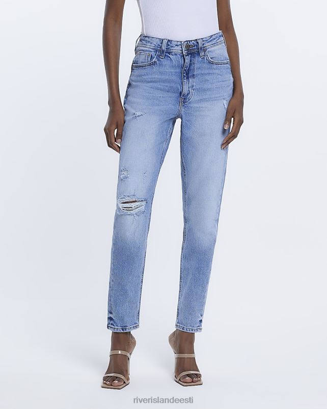 kehakate sinine naised River Island rebitud skulptuursed mom teksad 44TLL1952