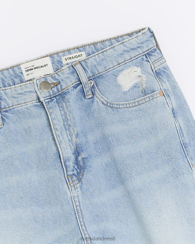 kehakate sinine naised River Island sirged kõrge vöökohaga kärbitud teksad 44TLL4113