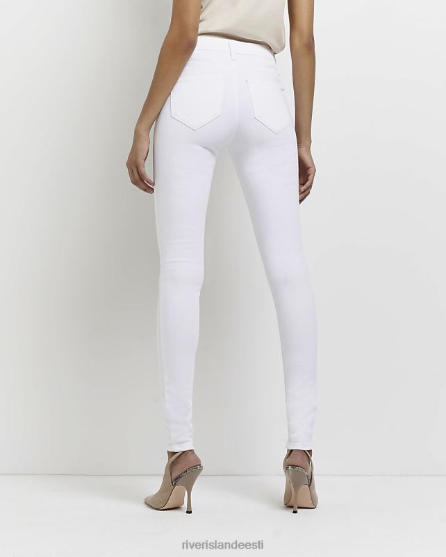 kehakate valge naised River Island kõrged molly keskmise kõrgusega ülikitsad teksad 44TLL4984