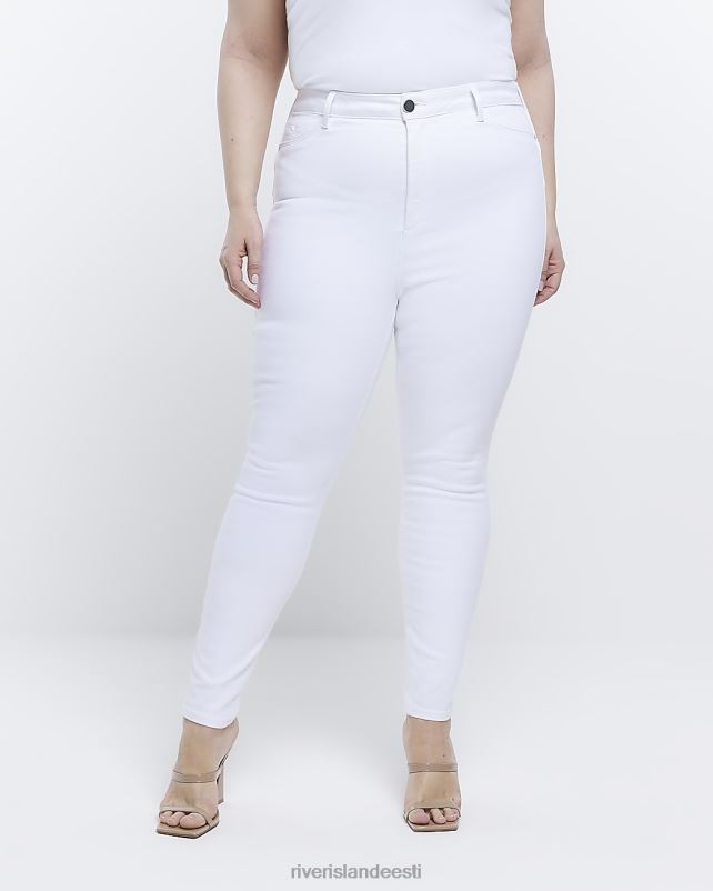 kehakate valge naised River Island pluss mid rise sculpt teksad 44TLL5157