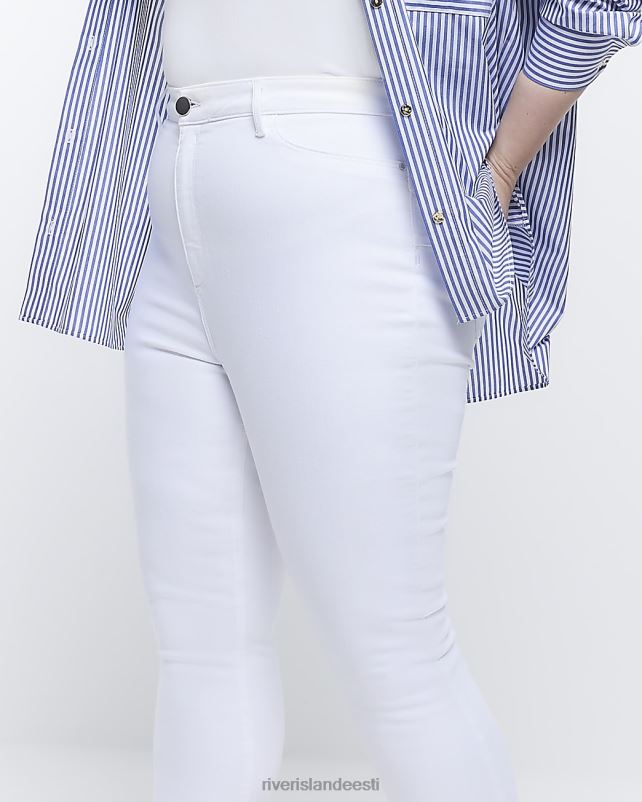 kehakate valge naised River Island pluss mid rise sculpt teksad 44TLL5157