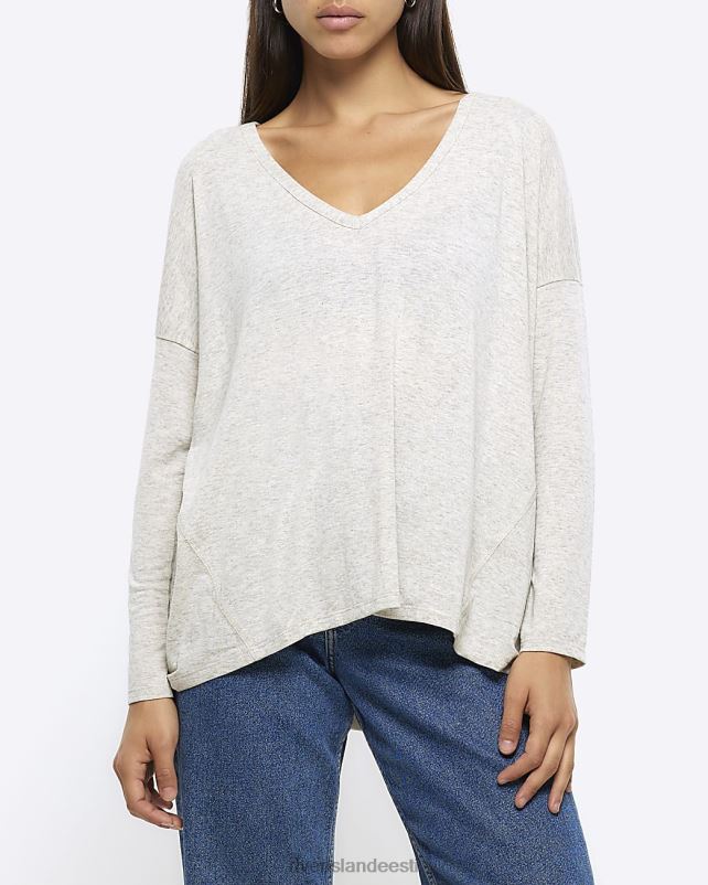 kehakate beež naised River Island batwing pikkade varrukatega topp 44TLL527