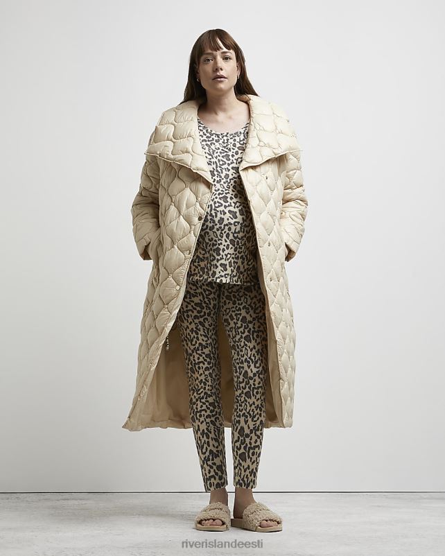 kehakate beež naised River Island loomamustriga rasedate topp 44TLL5376