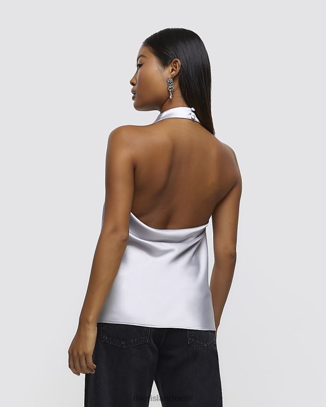 kehakate hõbedane naised River Island väike satiinist päitsetega kaelus 44TLL5239