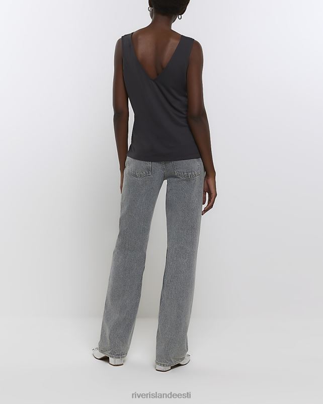 kehakate hall naised River Island pitsist ääristatud vest 44TLL1030