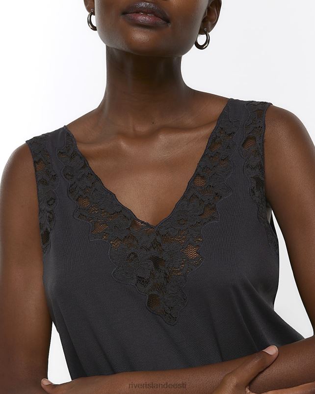 kehakate hall naised River Island pitsist ääristatud vest 44TLL1030