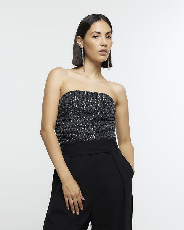 kehakate hall naised River Island sequin bandeau top 44TLL384