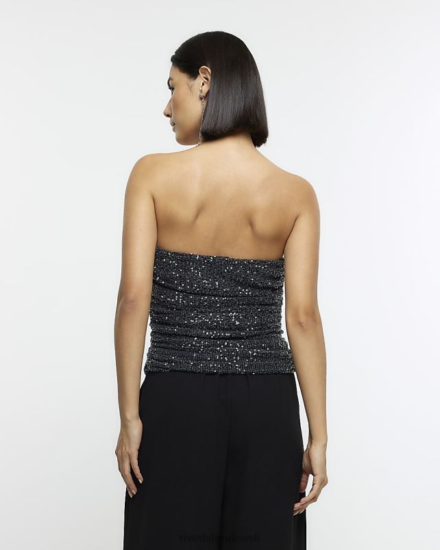 kehakate hall naised River Island sequin bandeau top 44TLL384