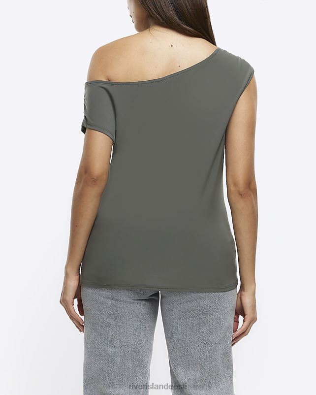 kehakate khaki naised River Island õlgadest drape top 44TLL4575