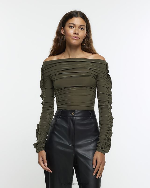 kehakate khaki naised River Island rusuv bardot body 44TLL499