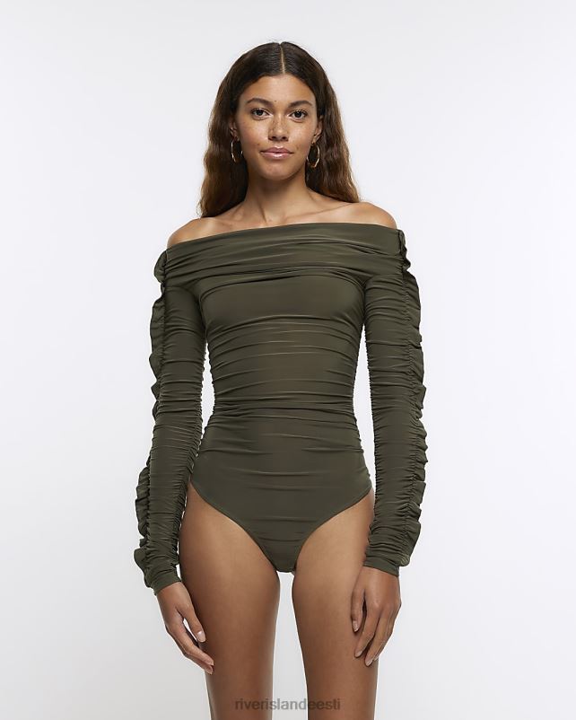 kehakate khaki naised River Island rusuv bardot body 44TLL499