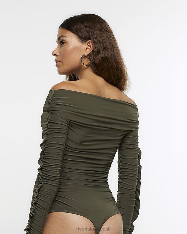 kehakate khaki naised River Island rusuv bardot body 44TLL499
