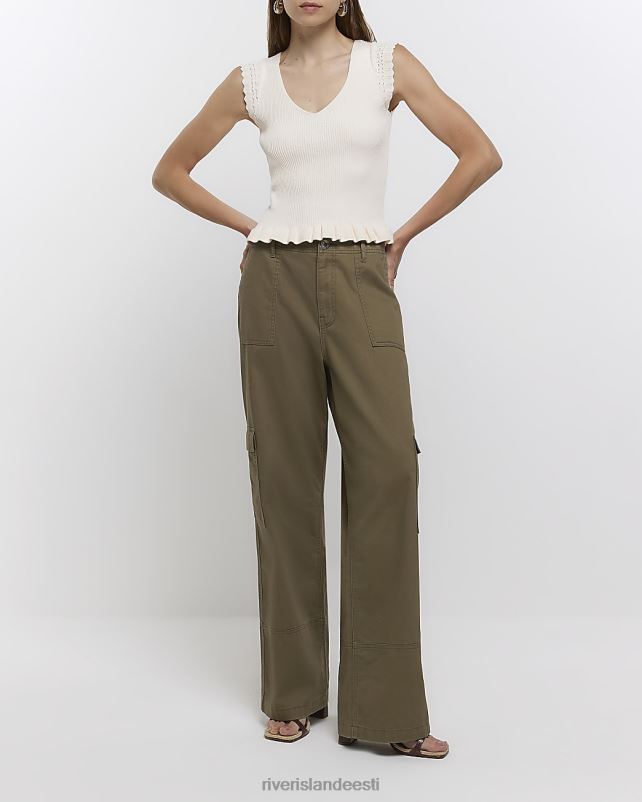 kehakate kreem naised River Island kootud volangvest 44TLL1562