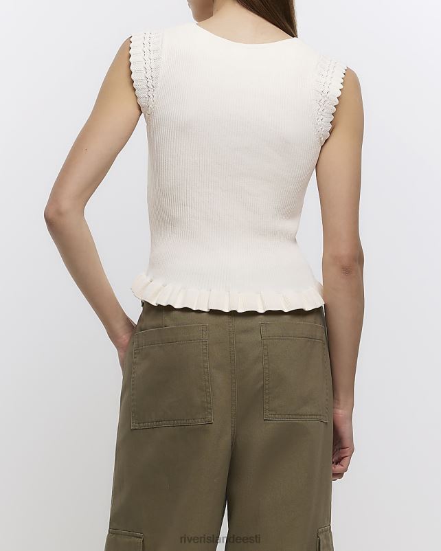 kehakate kreem naised River Island kootud volangvest 44TLL1562