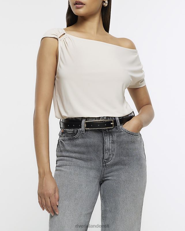 kehakate kreem naised River Island õlgadest drape top 44TLL4365