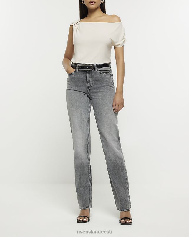 kehakate kreem naised River Island õlgadest drape top 44TLL4365