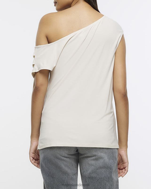 kehakate kreem naised River Island õlgadest drape top 44TLL4365