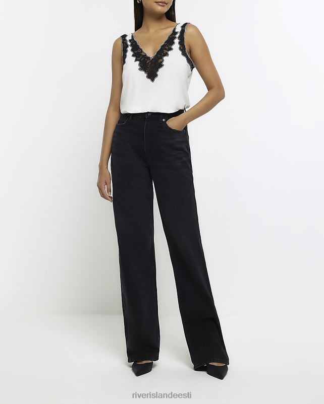 kehakate kreem naised River Island pitsist ääristatud vest 44TLL1031