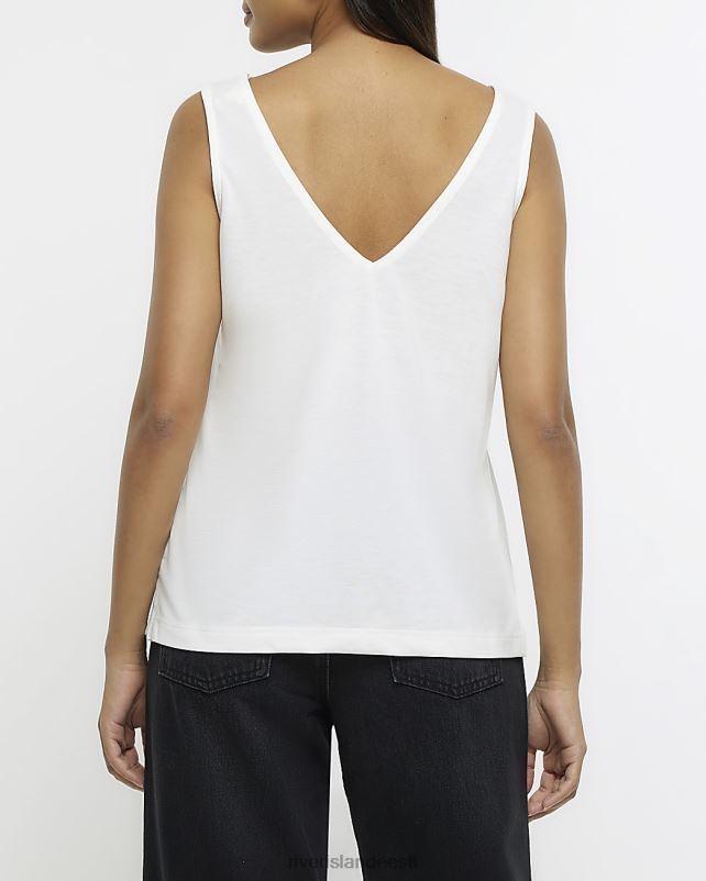 kehakate kreem naised River Island pitsist ääristatud vest 44TLL1031