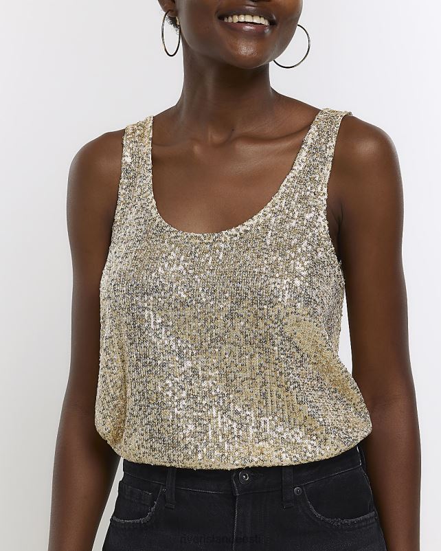 kehakate kullast naised River Island litrid tank top 44TLL652