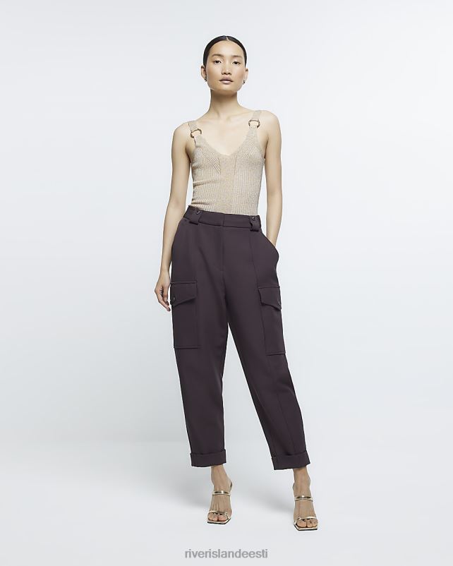 kehakate kullast naised River Island soonik kootud vest 44TLL1063