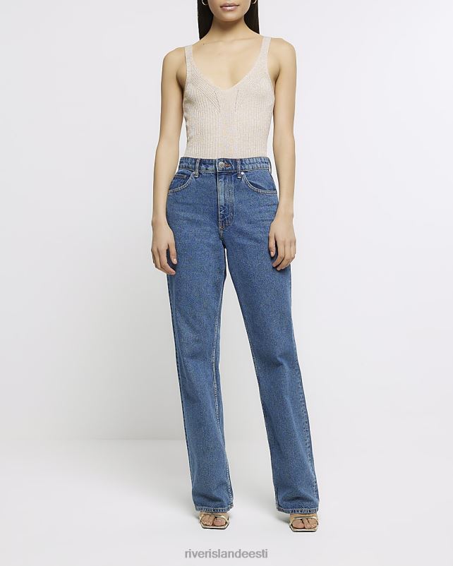 kehakate kullast naised River Island soonik kootud vest 44TLL1884