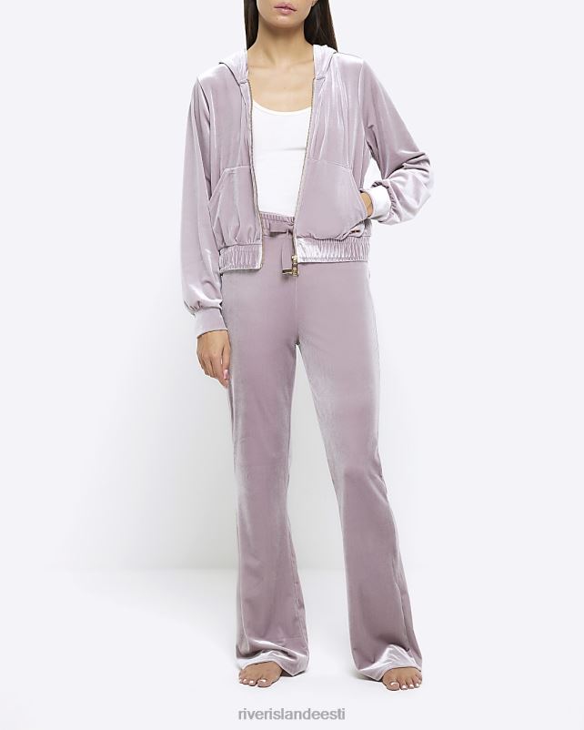 kehakate lilla naised River Island veluurist kapuuts 44TLL3938