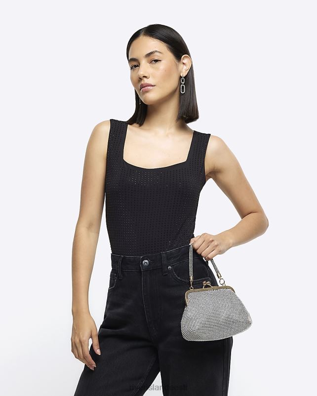 kehakate must naised River Island diamante body 44TLL874