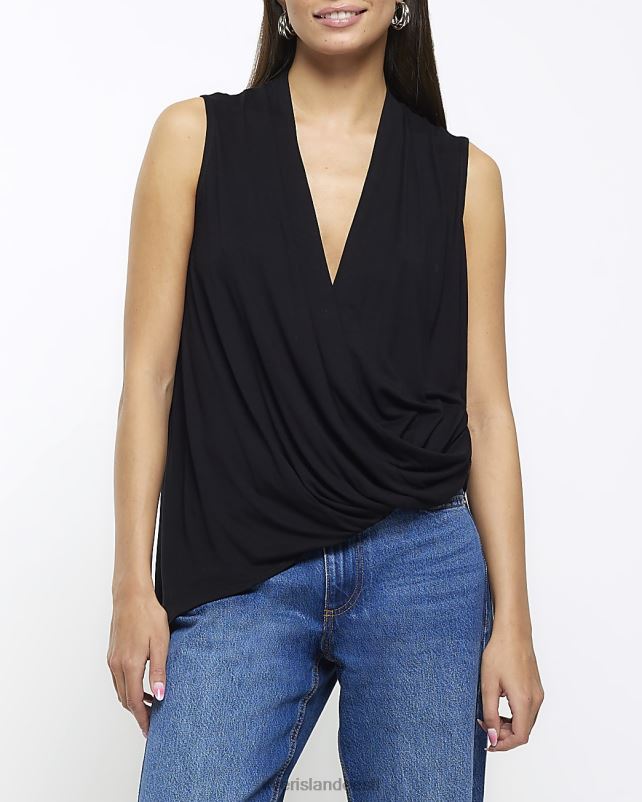 kehakate must naised River Island drape wrap tank top 44TLL298
