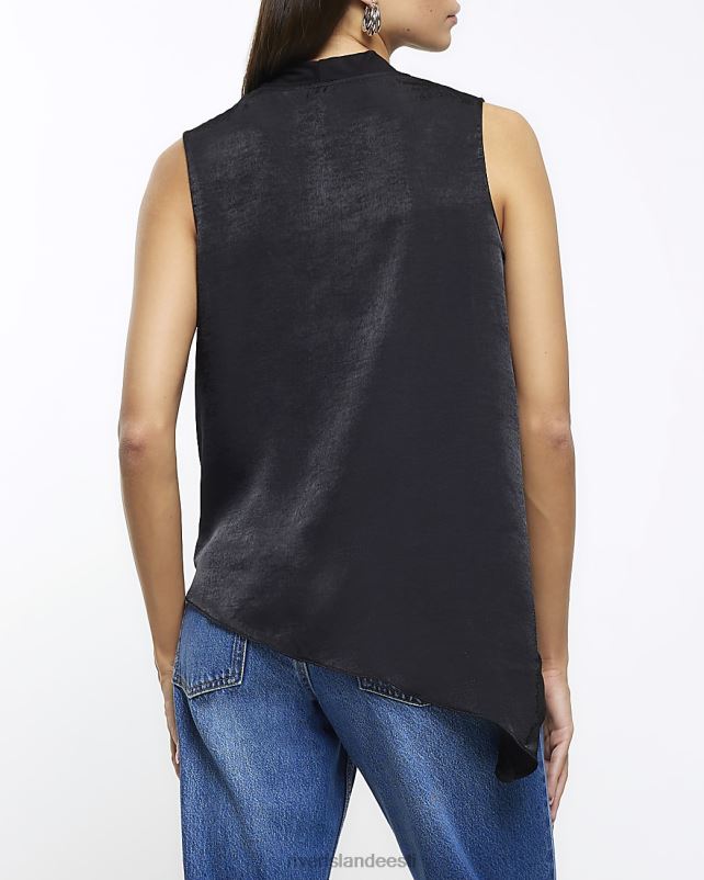 kehakate must naised River Island drape wrap tank top 44TLL298
