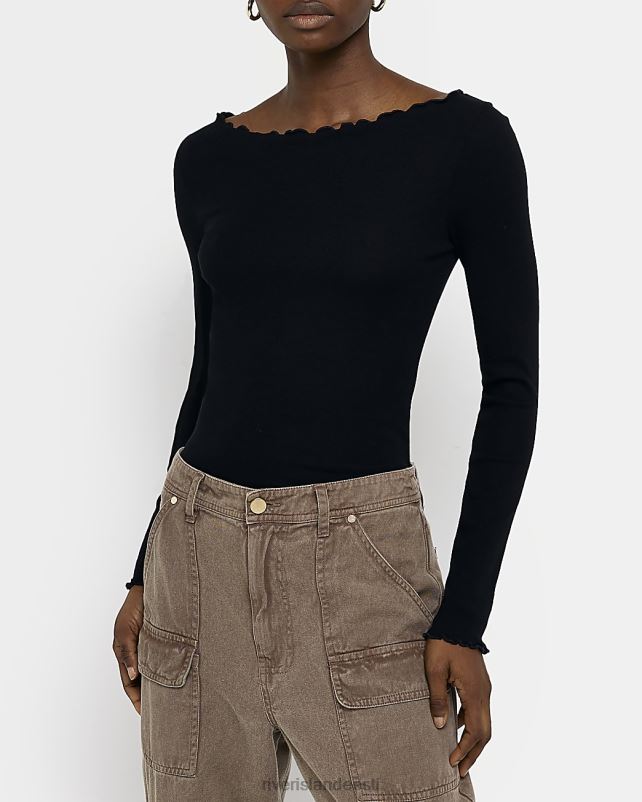 kehakate must naised River Island fritüür pikkade varrukatega 44TLL4045