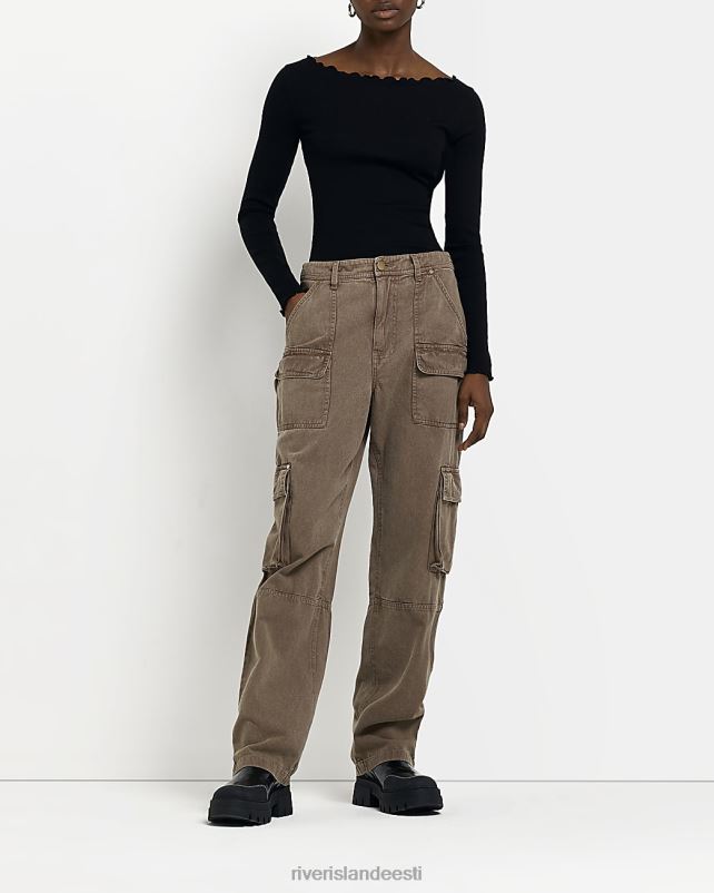 kehakate must naised River Island fritüür pikkade varrukatega 44TLL4045