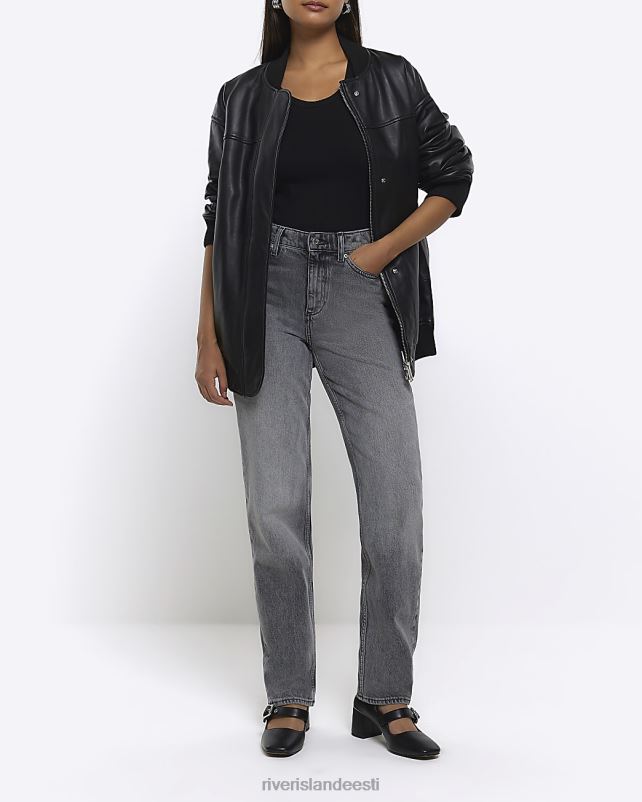 kehakate must naised River Island kühvel kaelusega vesti top 44TLL1165