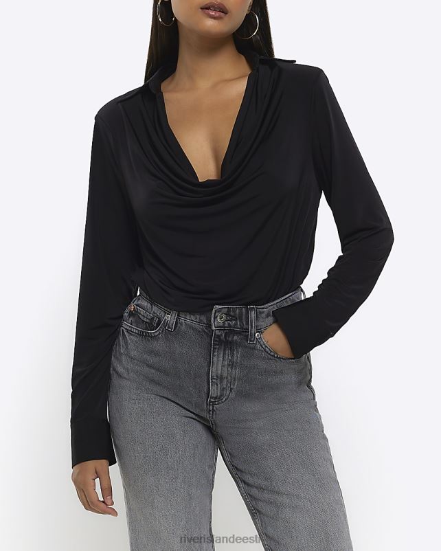 kehakate must naised River Island kaelusega kaelusega body 44TLL1214